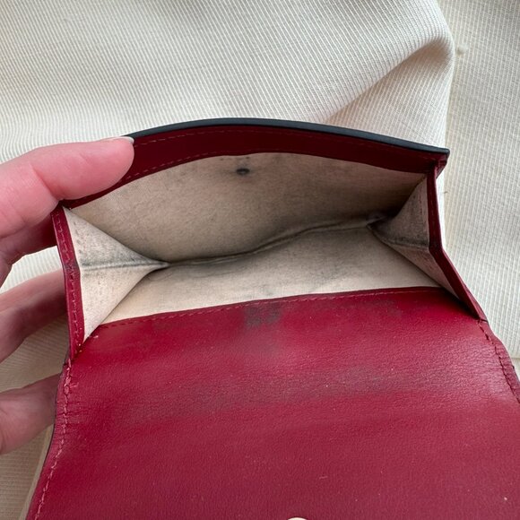 Chloe "Alphabet" Small Foldover Wallet in Dark Red ** as is ** - Picture 9 of 9